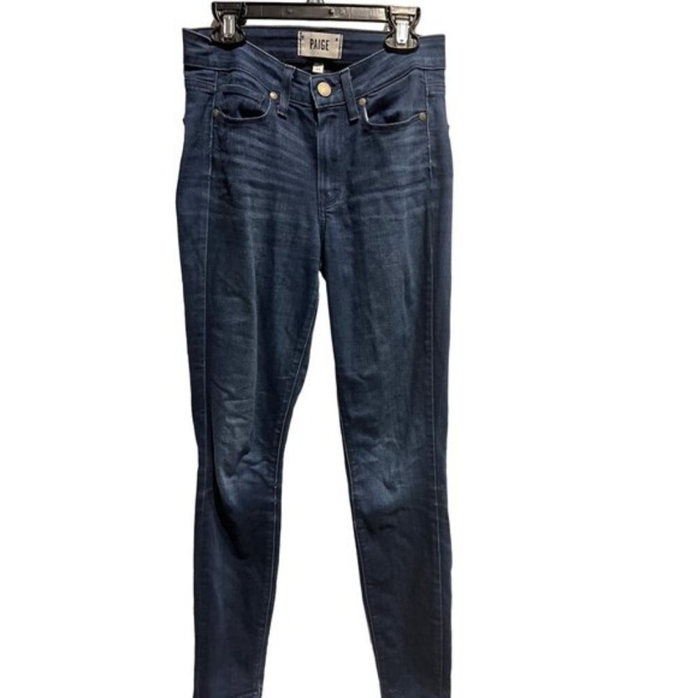 Paige Women's Hoxton Ultra Skinny Dark Wash Jeans Sz 24 - Picture 2 of 5